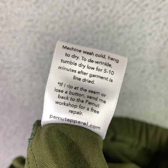 Pamut Apparel Frankie Pant Womens Large Olive Slim Tapered Leg Cotton Twill NEW - Picture 11 of 16